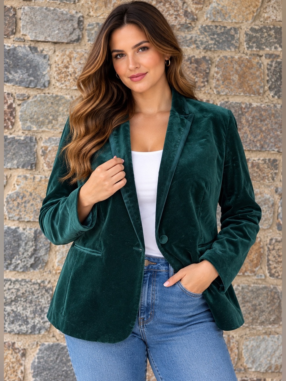 NWOT J.Crew Emerald Green Velvet Blazer Jacket Size 20
